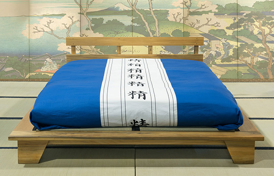 letto felce con testata