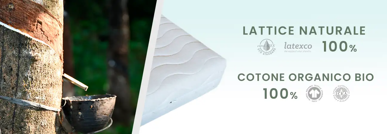 Materassi in lattice naturale 100% certificato