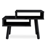Comodino in pino scandinavo massello - Haiku Nero Comodino in pino scandinavo massello - Haiku Nero