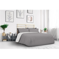 Copripiumino Jersey con federe - Antracite/Grigio Perla Copripiumino Jersey con federe - Antracite/Grigio Perla