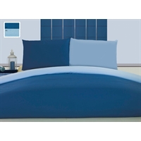 Copripiumino Jersey con federe - Azzurro/Blu Copripiumino Jersey con federe - Azzurro/Blu