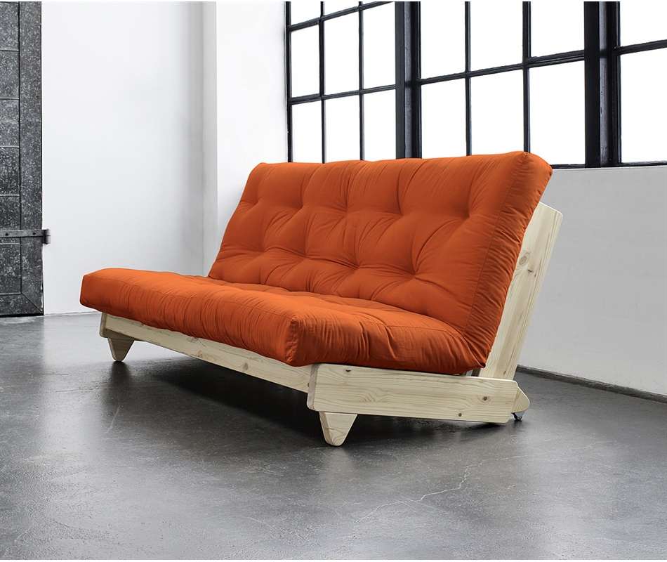 Divano-letto Sésamo Violet Futon Naturale 200x82x32 cm 