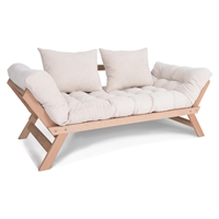 Divano letto futon Nova Naturale/Noce