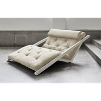Divano letto futon/chaise longue Figo Bianco - Zen Divano letto futon/chaise longue Figo Bianco - Zen