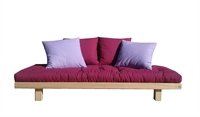 Divano letto in legno artigianale con futon - Bio Wood