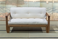 Divano letto in legno artigianale con futon - Edera