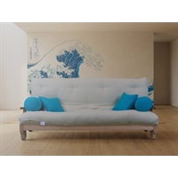 Divano  letto in legno artigianale con futon - Salice in Faggio