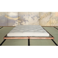 Letto in legno artigianale Bio Wood pedana con tatami Letto in legno artigianale Bio Wood pedana con tatami