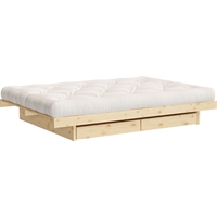 Letto in legno + cassetti opzionali - Kanso Double Bed Naturale Karup Design