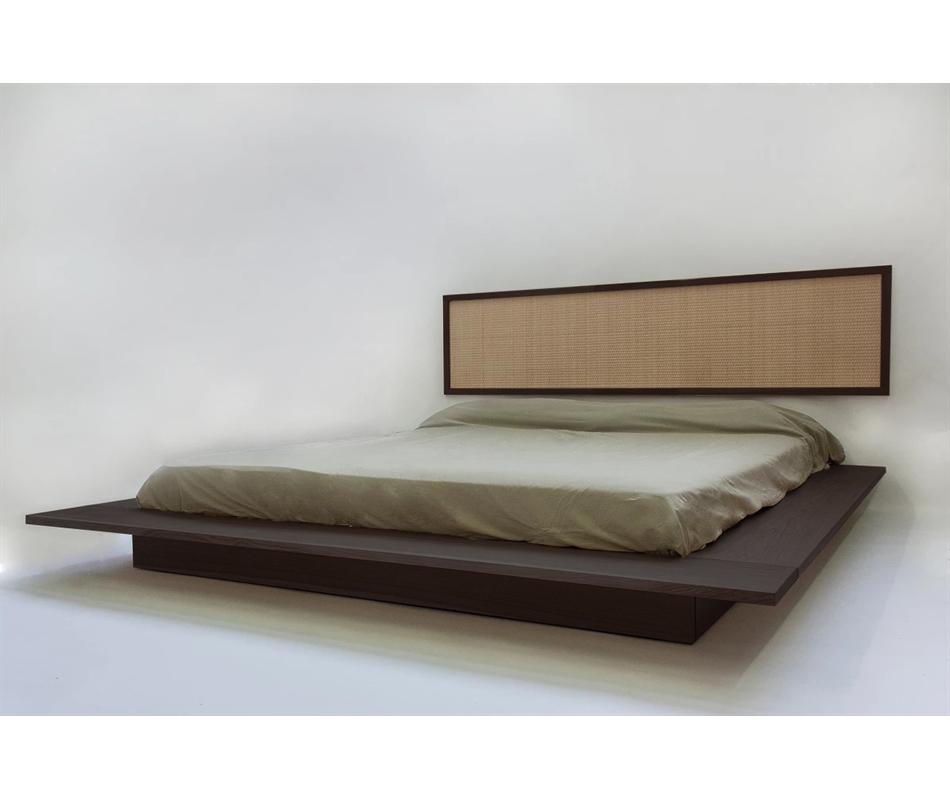 Letto in legno massello scuro - Kiribati - Vivere Zen