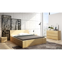 Letto in legno massiccio di Pino con cassetti - Vestre in Offerta