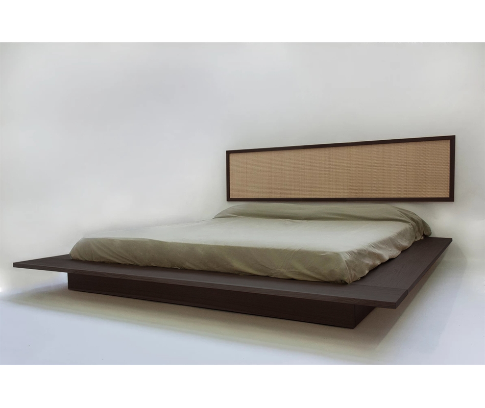 Letto in legno massiccio scuro - Kiribati - Vivere Zen