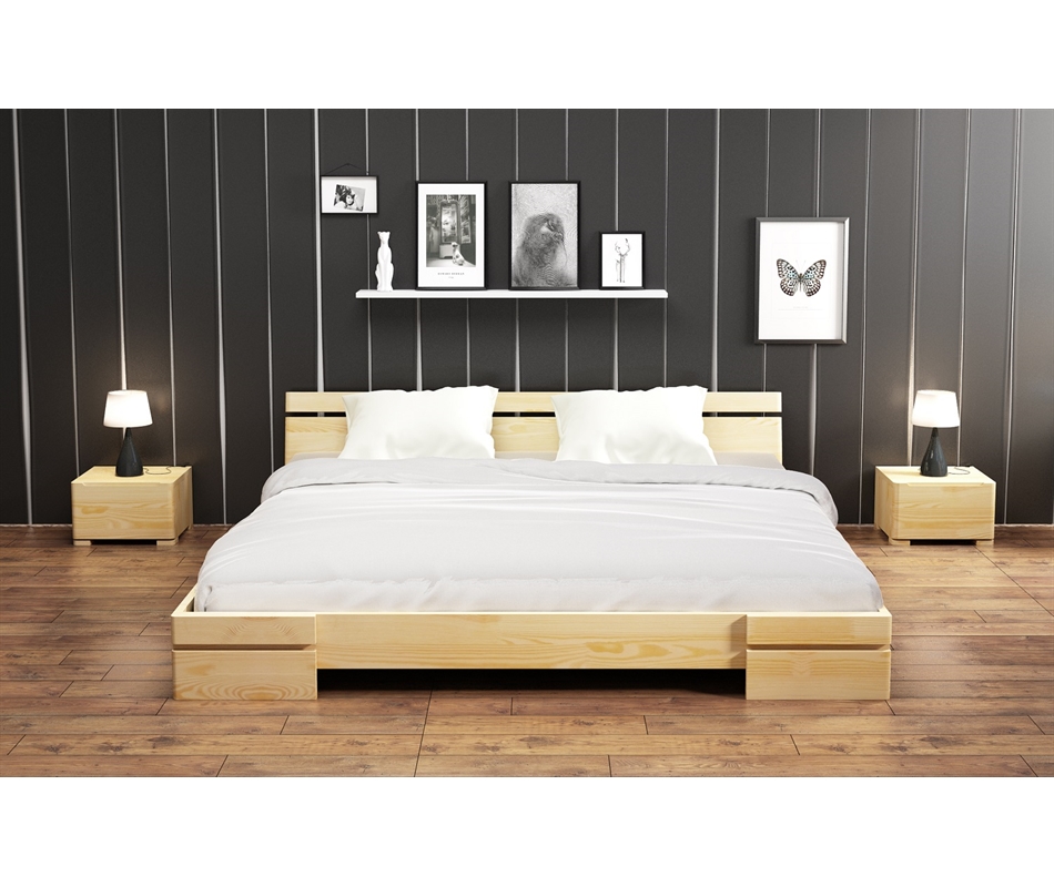 Letto in legno Sparta in Pino - Vivere Zen Letto in legno Sparta in Pino - Vivere Zen