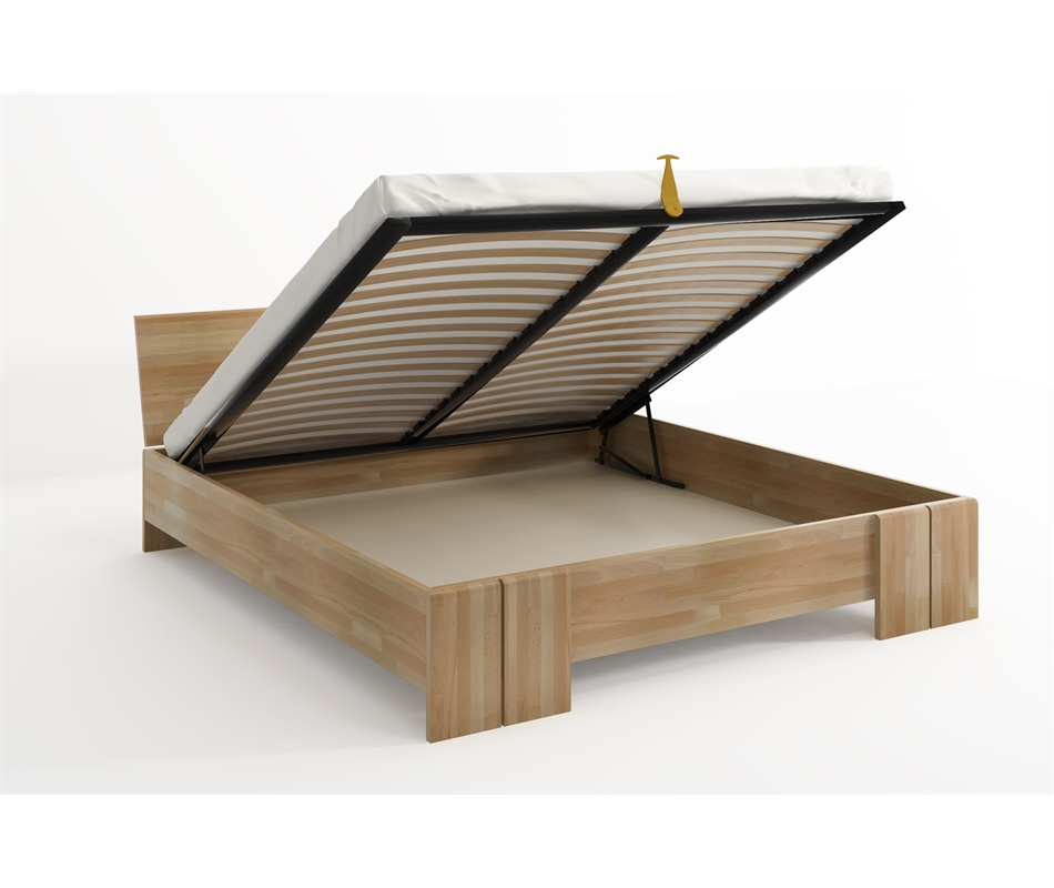 Letto in legno Vestre in Faggio con contenitore - Vivere Zen Letto in legno Vestre in Faggio con contenitore - Vivere Zen