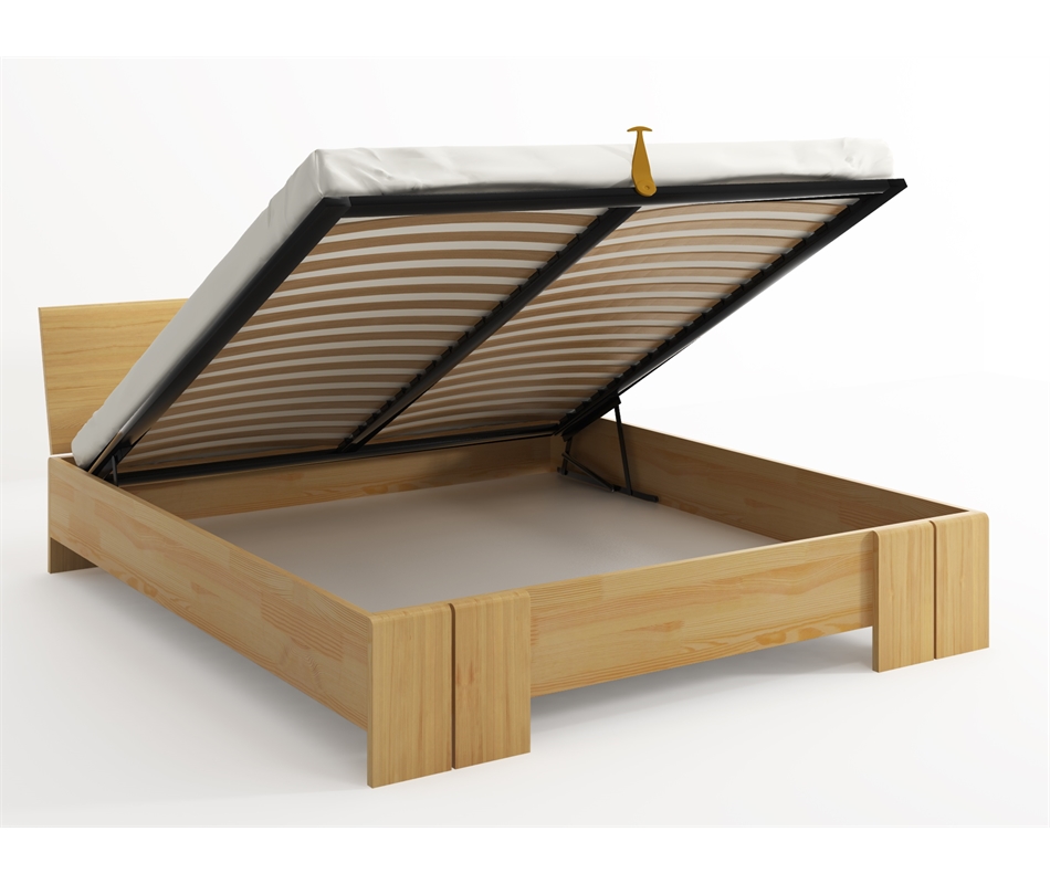 Letto in legno Vestre in Pino con contenitore - Vivere Zen Letto in legno Vestre in Pino con contenitore - Vivere Zen