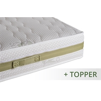 Materasso Lattice Pulse 23 - Matrimoniale + Topper in cotone Bio 6 cm Materasso Lattice Pulse 23 - Matrimoniale + Topper in cotone Bio 6 cm