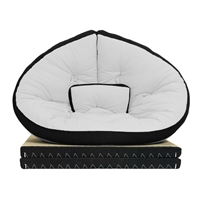 Poltrona futon con perfilo nero - Glove 90x200 cm Poltrona futon con perfilo nero - Glove 90x200 cm