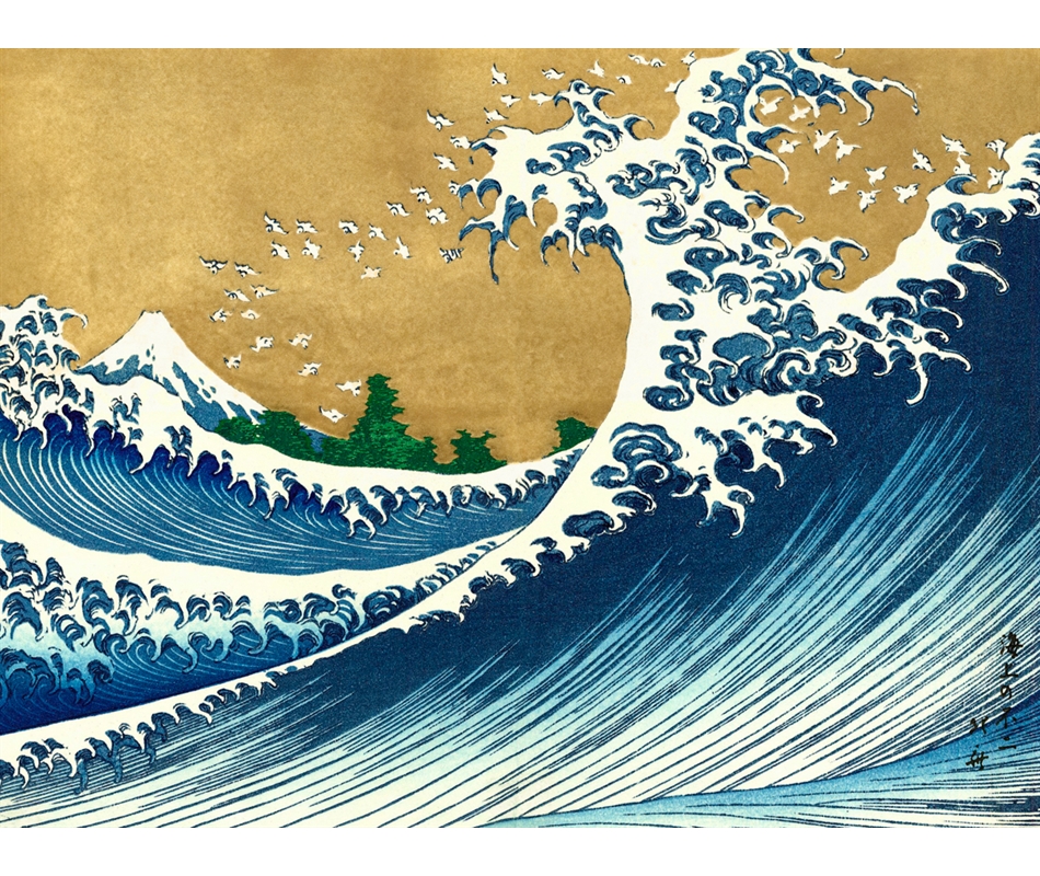 Stampa Giapponese - Hokusai, Il Fuji dal Mare - Vivere Zen