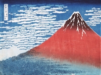 Stampa Giapponese - Hokusai, Il Fuji Rosso