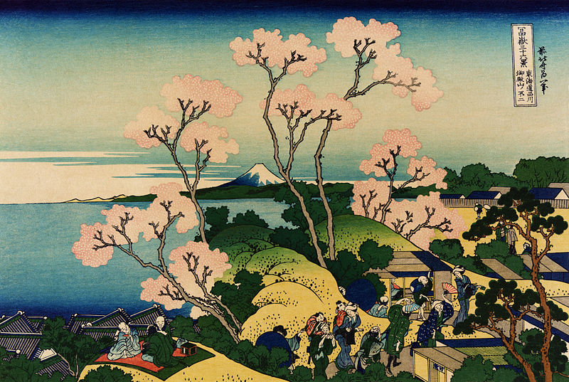 Stampa Giapponese - Hokusai, Veduta del Monte Fuji - Vivere Zen