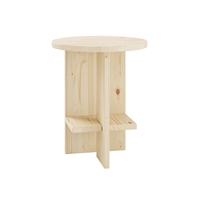 Tavolino in pino massiccio - Rondure Table 45 Naturale Karup Design