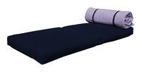 Pouf sfoderabile blu + bag futon lilla