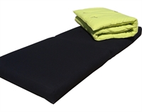 Pouf sfoderabile nero + bag futon verde acido
