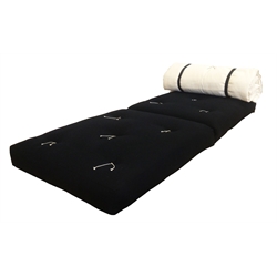 Pouff non sfoderabile nero + bag futon bianco