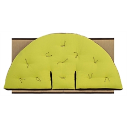 Poltrona futon Glove verde acido, aperta