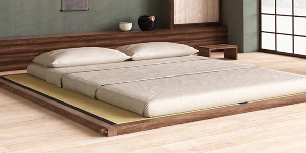 Letto a pedana in legno massiccio artigianale Hako