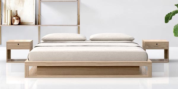 Letto in legno massiccio artigianale Shiro