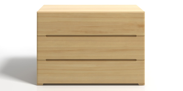 Cassettiera in legno massello di pino Sparta (3 cassetti)