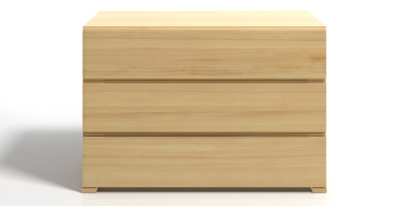 Cassettiera in legno massello di pino Vestre (3 cassetti)