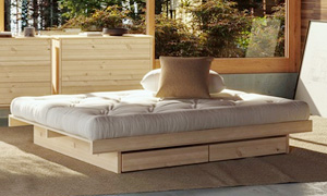 Letto Kanso con cassetti Karup Zen