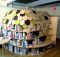 Letti in legno: igloo di libri