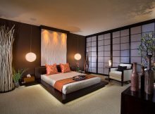 Camera da letto zen colori caldi