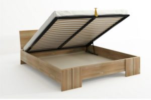 Letto in legno con contenitore